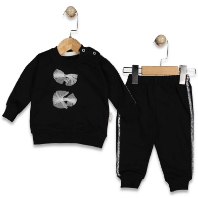 KIZ 9/24 AY AKSESUARLI ŞERİTLİ İKİLİ TAKIM