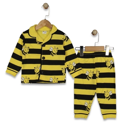 KIZ 9/24 AY ARI BASKILI PİJAMA TAKIM