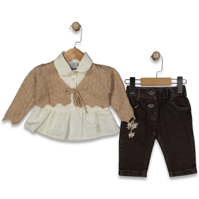 KIZ 9/24 AY BAĞLAMA YELEKLİ TRİKO TAKIM