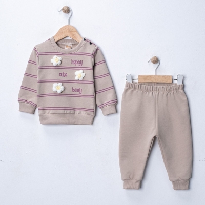 KIZ 9/24 AY BASKILI PAPATYA AKSESUARLI TAKIM