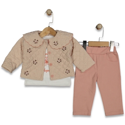 KIZ 9/24 AY ÇİÇEK NAKIŞLI  JAKAR TAKİM