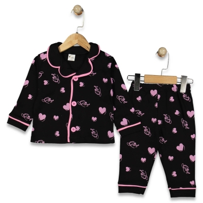 KIZ 9/24 AY GÖLGELİ KAPLİ PİJAMA TAKIM