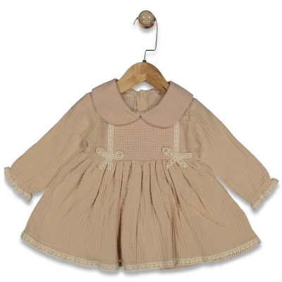 KIZ 9/24 AY HASIR YAKA ELBİSE