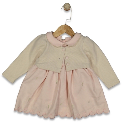 KIZ 9/24 AY HIRKALI ETEKLİ ELBİSELİ TAKIM