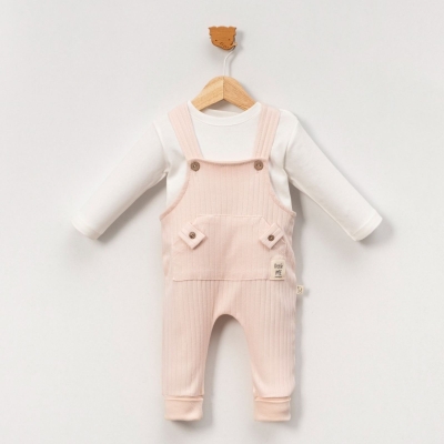 KIZ 9/24 AY LİTTLE ME ARMALI CEPLİ 2’Lİ SALOPET