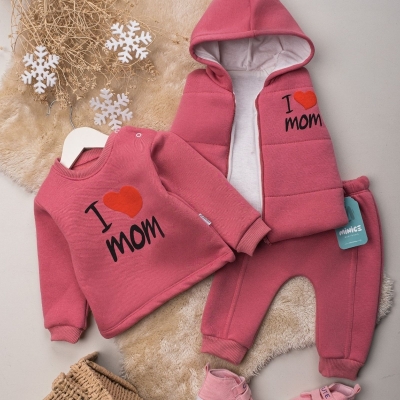 KIZ 9/24 AY MOM BASKILI KIŞLIK TAKIM