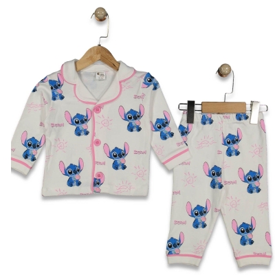 KIZ 9/24 AY STİTCH BASKILI PİJAMA TAKIM