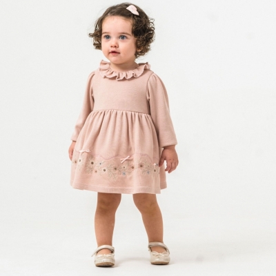 KIZ 9/24 AY YAKA FIRFIRLI ÇOCUK ELBİSE