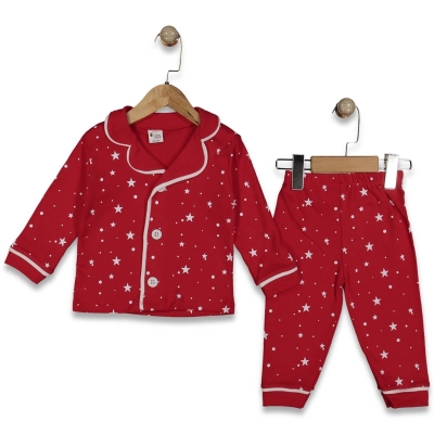 KIZ 9/24 AY YILDIZ BASKILI PİJAMA TAKIM