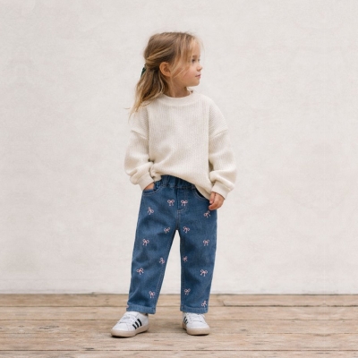 KIZ ÇOCUK 1-4 YAŞ FİYONK NAKIŞLI PANTOLON