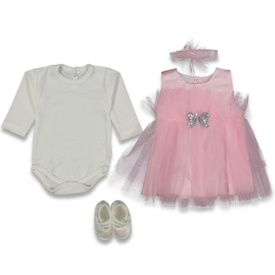 KIZ KELEBEK NOKTALI TÜLLÜ KLASİK MEVLÜTLÜK TAKIM