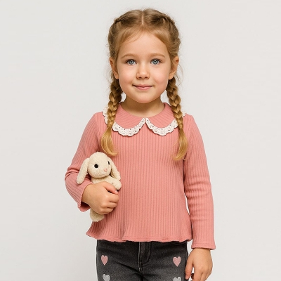 OVERDO KIZ ÇOCUK 1-4 YAŞ BEBE YAKA FİTİLLİ SWEAT