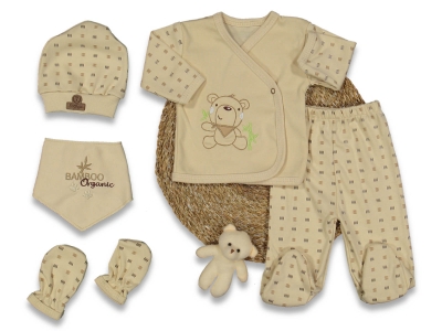 UNISEX 0/3 AY 5 Lİ ORGANİK BAMBU TAVŞAN ZIBIN SET