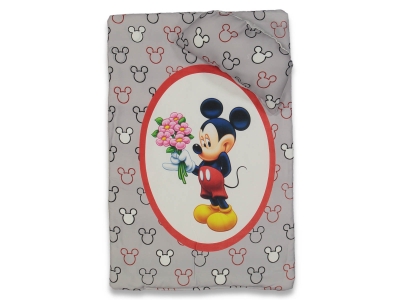 UNISEX 1/1 AY ÇİÇEKLİ MOUSE  BASKILI ALT AÇMA