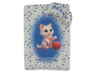 UNISEX 1/1 AY KEDİ  BASKILI ALT AÇMA