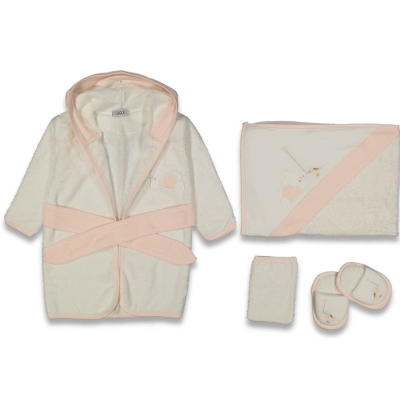 UNISEX 1/12 AY KALPLİ KUŞ BORNOZ SET