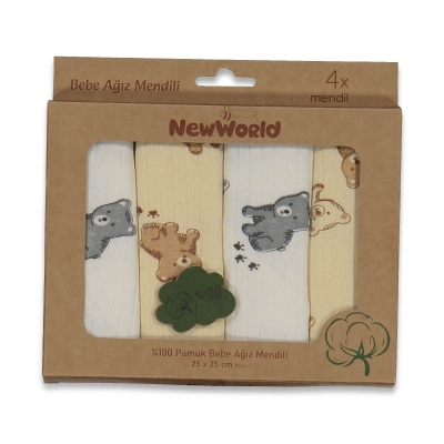 UNISEX 1/24 AY DESENLİ %100 PAMUK 25*25 CM MENDİL