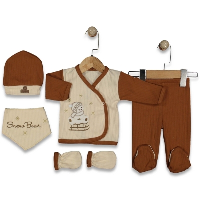 UNISEX 1/3 AY 5 Lİ ORGANİK KIZAKLI AYI LÜX SET