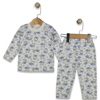 UNISEX 1/3 YAŞ RAPORLU ASTRONOT DESEN PİJAMA