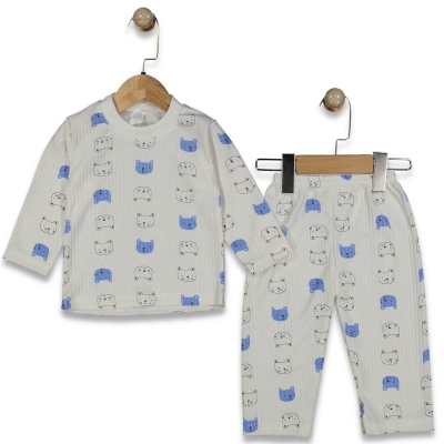 UNISEX 1/3 YAŞ RAPORLU KEDİ DESEN PİJAMA