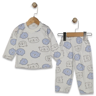 UNISEX 1/3 YAŞ RAPORLU SEVİMLİ AYİ DESEN PİJAMA