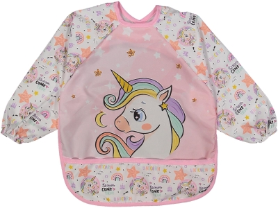 UNİSEX 1/6 AY KOLLU SEVİMLİ AT DESEN CEPLİ ÖNLÜK