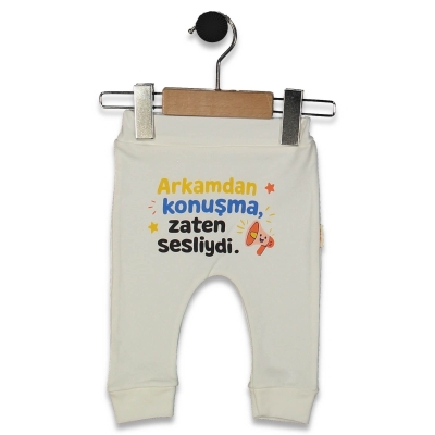 UNISEX 1/9 AY ARKAMDAN KONUSMA BASKILI MANSETLİ TE