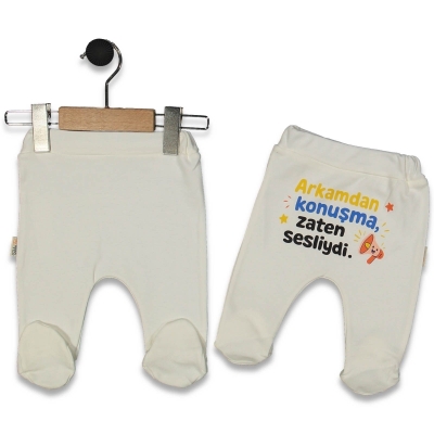 UNISEX 1/9 AY ARKAMDAN KONUSMA BASKILI PATİKLİ TEK