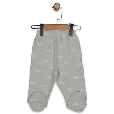 UNISEX 1/9 AY BEYAZ KAPLUMBAGA DESENLİ PATİKLİ TEK