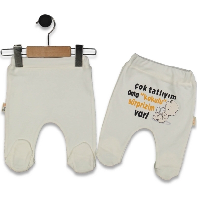 UNISEX 1/9 AY ÇOK TATLIYIM BASKILI PATİKLİ TEK ALT