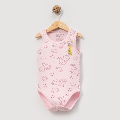 UNISEX 1/9 AY KUZU DESENLİ KUCUK KOLSUZ BADİ