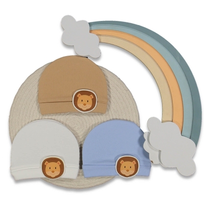 UNISEX 1/9 AY SEVİMLİ ASLANLI ŞAPKA