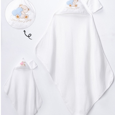 UNISEX 3/12 AY KALPLİ AYICIK NAKIŞLI HAVLU SİLGİ