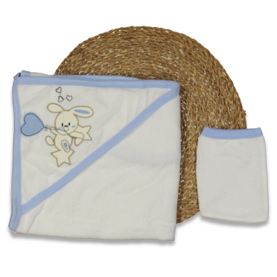 UNISEX 3/12 AY KALPLİ TAVŞAN NAKIŞLI HAVLU SİLGİ