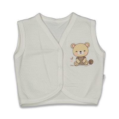 UNISEX 3/12 AY OTURAN AYI DESEN YELEK