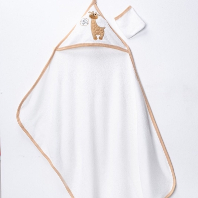 UNISEX 3/12 AY ZÜRAFA NAKIŞLI HAVLU SİLGİ