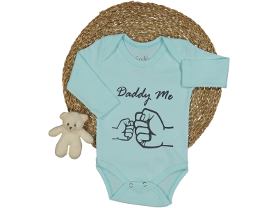 UNISEX 3/18 AY DADDY ME BASKILI UZUN KOL BADİ