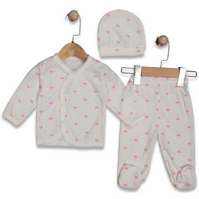 UNISEX 3/3 AY RAPORLU KÜÇÜK KALPLİ DESEN ZIBIN TAK