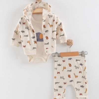 UNISEX 3/9 AY HAYVANLAR ALEMİ 3&#039;LÜ TAKIM