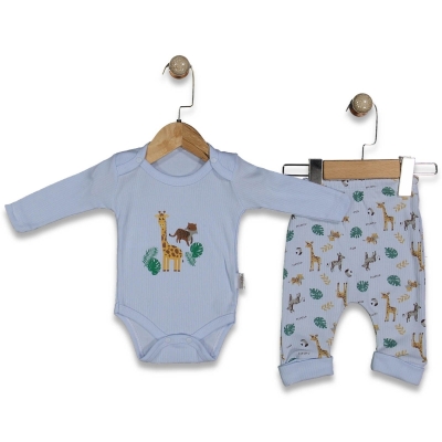 UNISEX 3/9 AY ZÜRAFA KOLLU İKİLİ BADY TAKIM