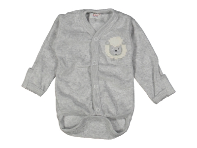 UNISEX 56/62 BEDEN YENİDOĞAN KUZU NAKIŞLI BADİ