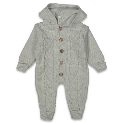 UNISEX 6/12 AY ZİNCİRLİ SAÇ ÖRGÜLÜ KAPŞONLU TRİKO