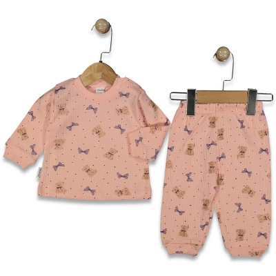 UNISEX 6/9 AY FİYONKLU KÖPEK PİJAMA TAKIM