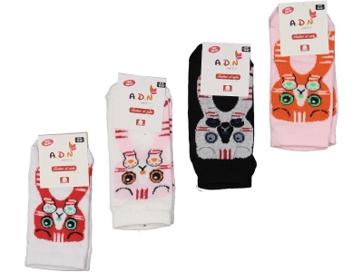 UNISEX 9/10 YAŞ HAYVAN FİGÜRLÜ PATİK ÇORAP