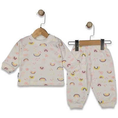 UNISEX 9/12 AY BULUTLU PİJAMA TAKIM