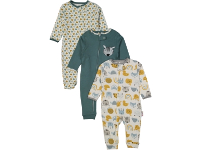 UNISEX 9/18 AY FERMUARLI ÇAM AĞAÇLI HAYVAN BASKILI TULUM