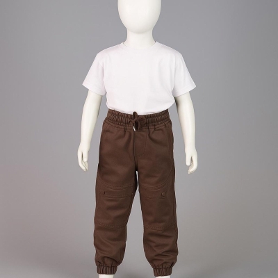 WİKİLANDJEANS 2174-ERKEK 8/12 YAŞ ÇITÇIT DETAYLI LASTİKLİ PİEFTİ KETEN PANTOLON