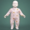 BEBİTOF 70384-UNISEX 1/9 AY YAVRU DİNAZOR DESENLİ TULUM