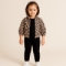 DONİNO USD 40829-KIZ 6/24 AY LEOPAR DESENLİ HIRKA  TAKIM