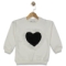 KIZ 7/11 YAŞ GÜLLÜ KALP 3 İPLİK ŞARDONSUZ SWEAT